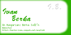 ivan berka business card